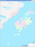 Kodiak Island Borough (), Ak Wall Map